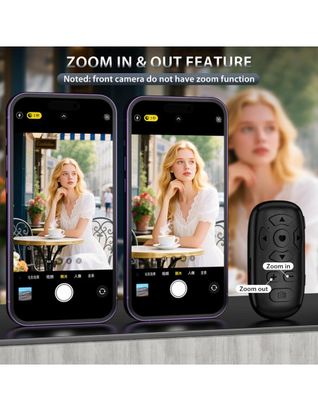 Control Remoto Bluetooth Zttopo para TikTok y Kindle - Negro