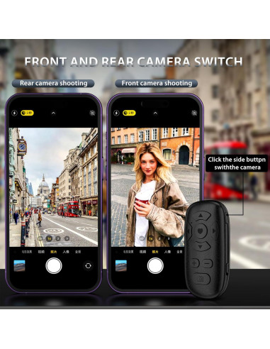Control Remoto Bluetooth Zttopo para TikTok y Kindle - Negro
