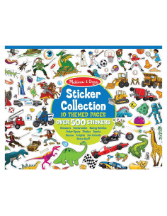 Libro de Stickers Melissa & Doug - Dinosaurios y Más - 500+ Stickers