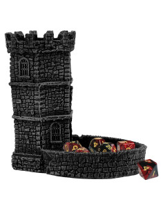 Torre de Dados con Bandeja Diceevil - Castillo Negro 11x9.5x12 cm