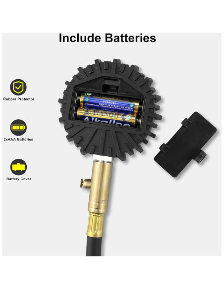 Medidor de presión de neumáticos digital ATsafepro 200 PSI