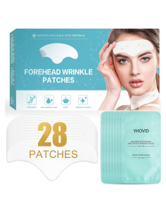 Parches Faciales Antiarrugas YHOVID 28 Pcs Colágeno Vitamina E