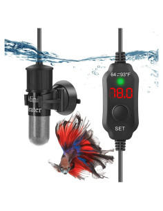 Calentador de Acuario Mini Waayon 10W Ajustable 1-2 Galones