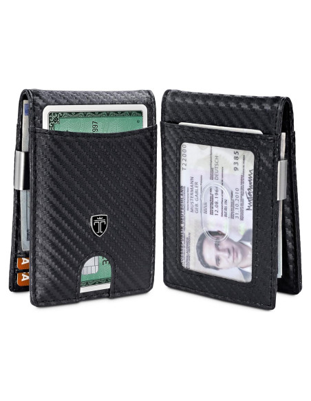 Cartera Slim TRAVANDO Atlanta Hombre Bloqueo RFID Carbono Cartera Slim TRAVANDO Atlanta Hombre Bloqueo RFID Carbono