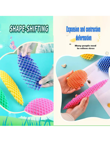 Juguete Antiestrés Gusano 3D Xinlongus 10.16 cm 2 Piezas