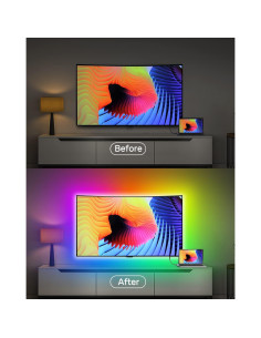 Tira LED de Fondo Daymeet 9.8 pies RGB para TV 32-60" 2