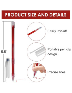 24 Bolígrafos Borrables por Calor YFANITI para Tela 2