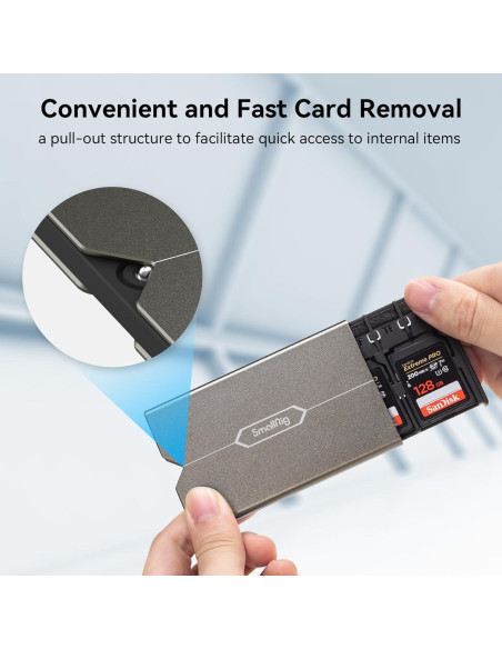 Estuche Antichoque para Tarjetas de Memoria SmallRig 2832B - Gris