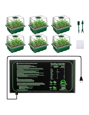 Kit de Inicio de Semillas AWLYLNLL con Estera Térmica 25.4x52.7cm
