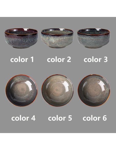 Juego de 2 Cuencos de Cerámica KYBSCZ 22 Onzas Marrón Caramelo