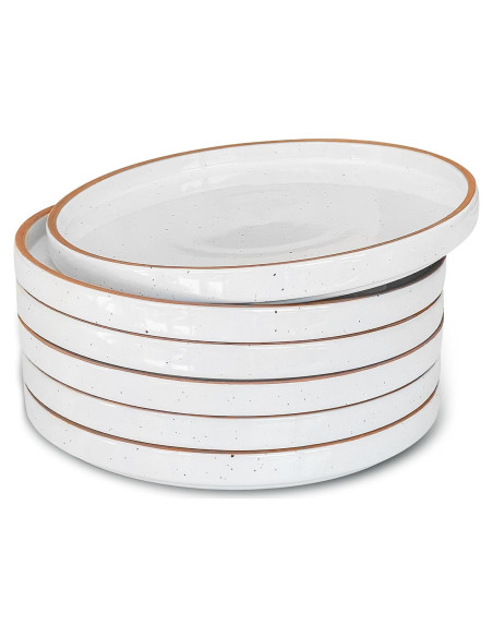 Juego de Platos Planos de Cerámica Mora - 6 Unidades 20.32 cm