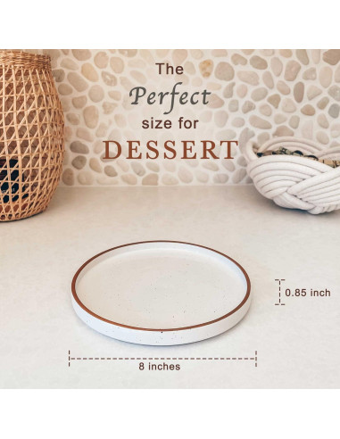 Juego de Platos Planos de Cerámica Mora - 6 Unidades 20.32 cm