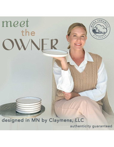 Juego de Platos Planos de Cerámica Mora - 6 Unidades 20.32 cm