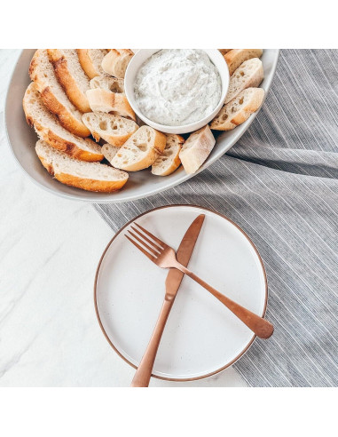 Juego de Platos Planos de Cerámica Mora - 6 Unidades 20.32 cm