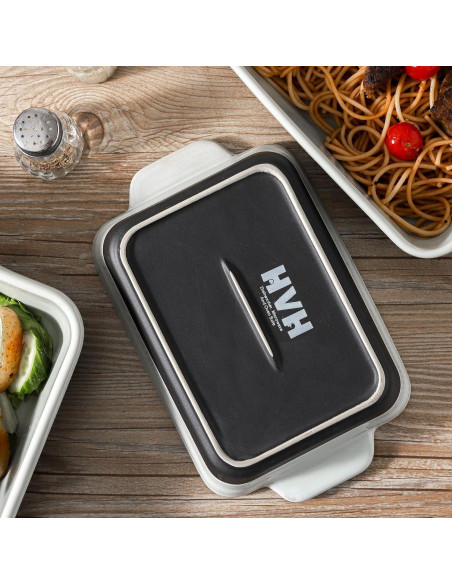 Juego de Fuentes para Hornear HVH Cerámica Negra 3 Piezas