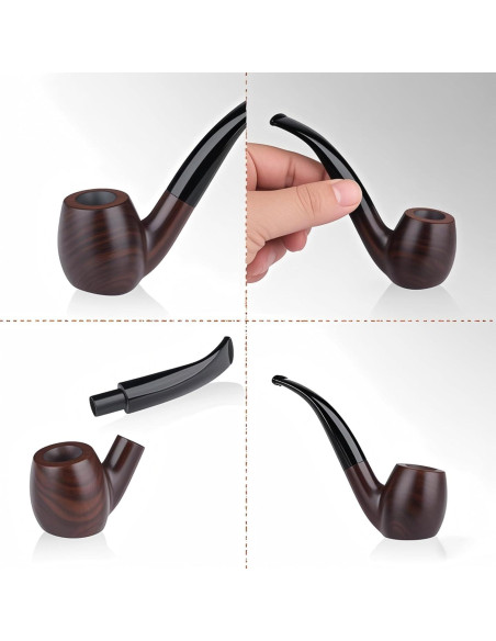 Pipa de Tabaco de Ébano Sivaopa con Filtros y Caja de Regalo