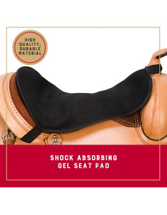 Almohadilla de Silla de Montar Western Weaver 38-43 cm Gel Negro 2
