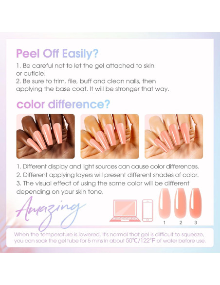 Kit de Gel de Uñas de Polímero ROSALIND 38PCS con Mini Lámpara
