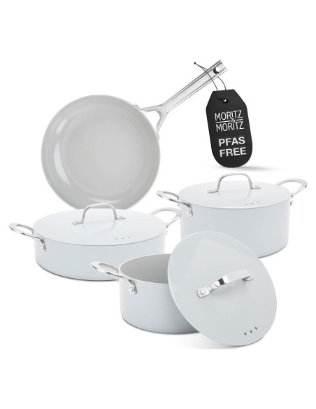 Juego de Ollas y Sartenes Moritz & Moritz 7 Piezas Antiadherente