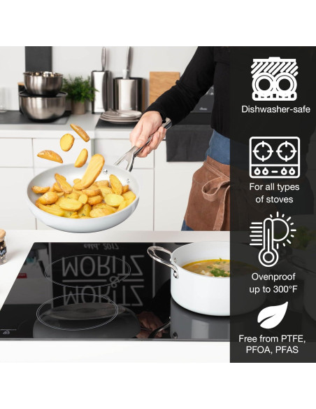 Juego de Ollas y Sartenes Moritz & Moritz 7 Piezas Antiadherente