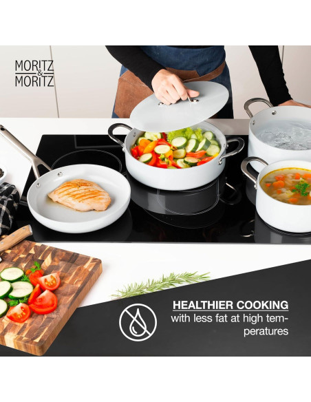 Juego de Ollas y Sartenes Moritz & Moritz 7 Piezas Antiadherente