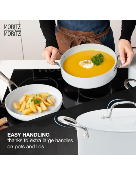 Juego de Ollas y Sartenes Moritz & Moritz 7 Piezas Antiadherente