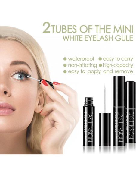 Extensión de Pestañas Naturales KAIFENG 12mm 14mm Kit DIY