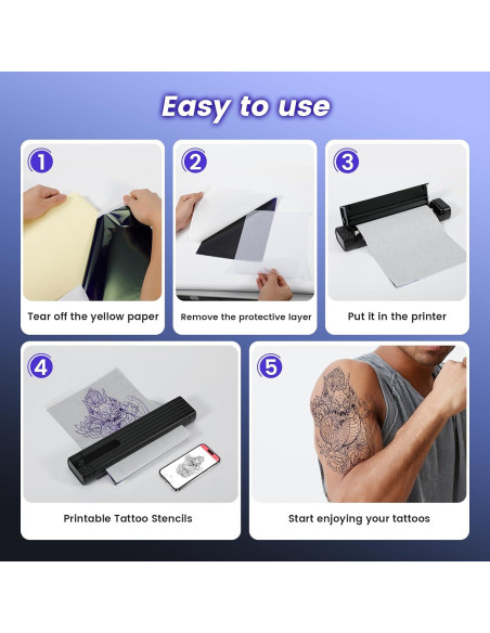 Impresora de Plantillas de Tatuaje COLORWING TP83 Inalámbrica