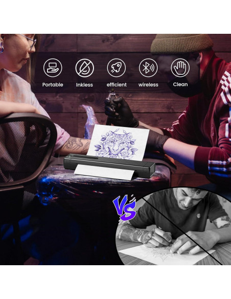 Impresora de Plantillas de Tatuaje COLORWING TP83 Inalámbrica