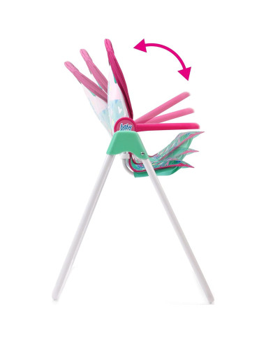 Silla Alta para Muñecas Baby Alive - Verde y Rosa, 6 Accesorios