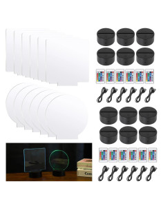 Juego de Luces LED Homaisson 12 Piezas con Acrílico 16 Colores