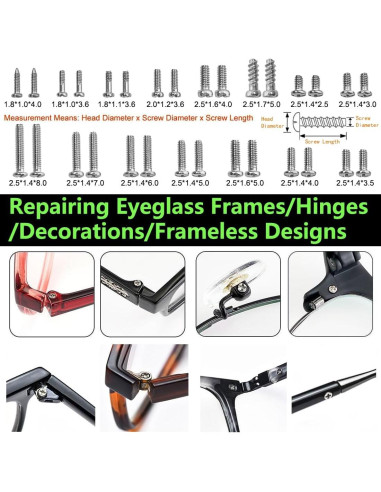 Kit de Reparación de Gafas Pfdhqs - Todo en Uno Compacto