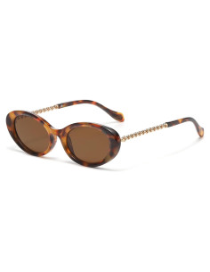 Gafas de Sol Retro Ovaladas Gleyemor UV400 para Mujeres