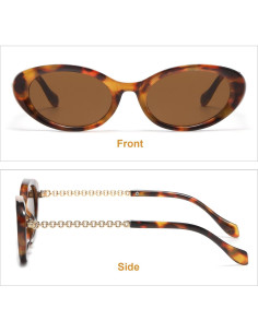 Gafas de Sol Retro Ovaladas Gleyemor UV400 para Mujeres 2