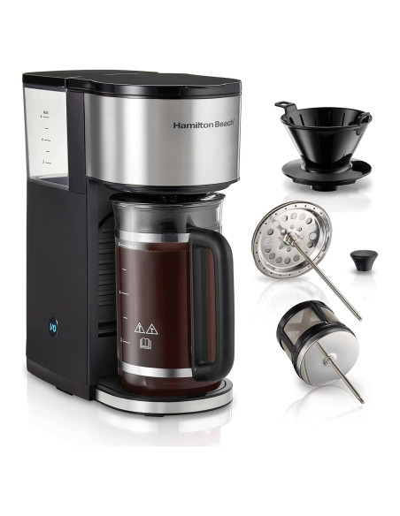 Cafetera Hamilton Beach Home Barista 7-en-1 6 Tazas Negra