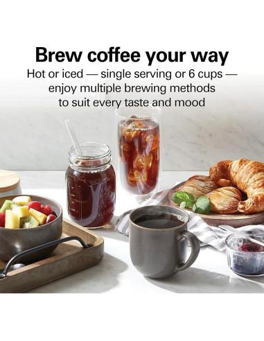 Cafetera Hamilton Beach Home Barista 7-en-1 6 Tazas Negra