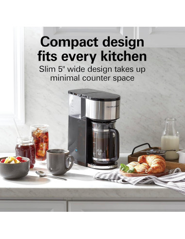 Cafetera Hamilton Beach Home Barista 7-en-1 6 Tazas Negra