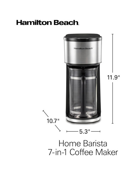Cafetera Hamilton Beach Home Barista 7-en-1 6 Tazas Negra