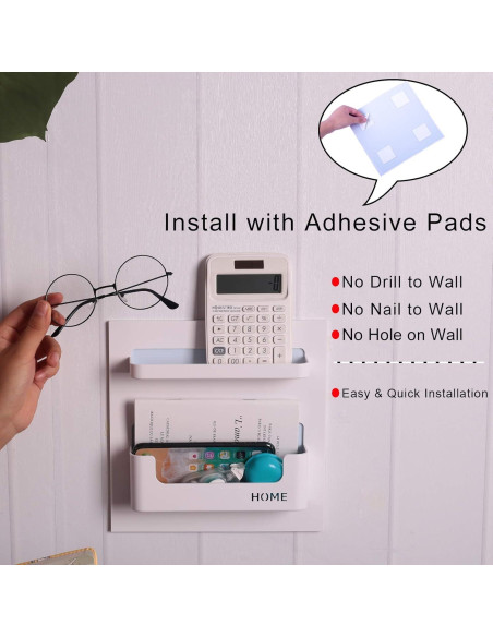 Estante Lateral Flotante JDYOOMI Negro 22.1x22.1 cm