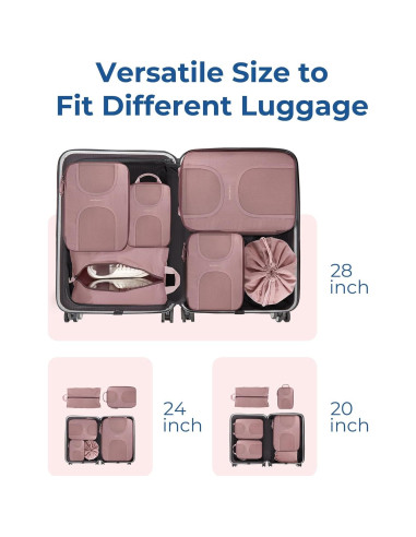 Set de 6 Cubos de Empaque BAGSMART para Viajes - Compresión