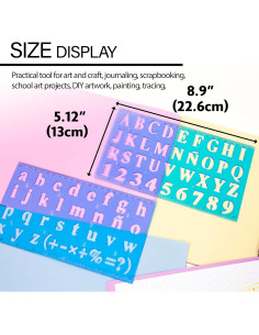 Juego de Plantillas de Letras BAZIC 20 mm 2 Piezas 2