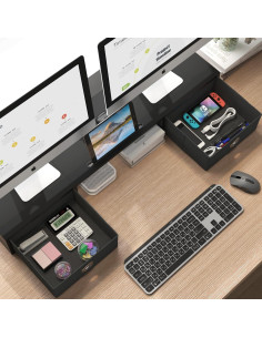 Soporte Doble Monitor WESTREE con 2 Cajones y Diseño Ergonómico 2