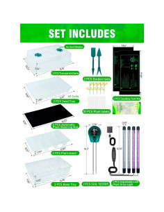 Kit de Inicio de Semillas Autorriego Hugbow 80 Celdas 2