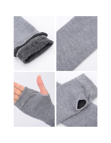 Guantes Largos Sin Dedos Bememo para Mujeres - 3 Pares Calentadores de Brazos