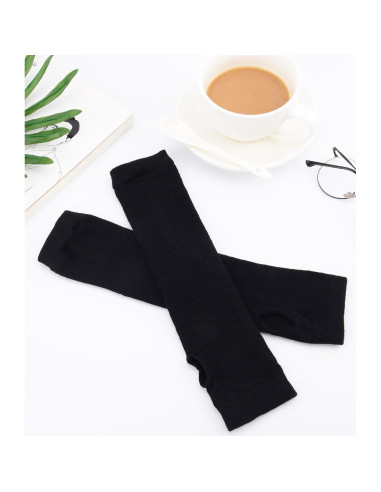 Guantes Largos Sin Dedos Bememo para Mujeres - 3 Pares Calentadores de Brazos