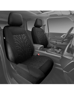 Fundas de Asiento CAR PASS Dos Frontal Negro para Auto 2
