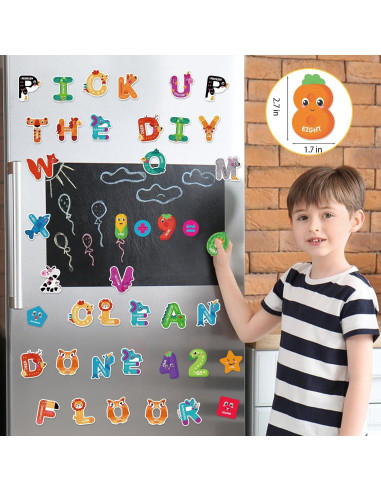 48 Piezas Letras y Números Magnéticos Auzesto para Niños
