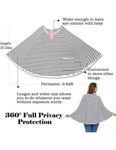 Cubierta de Lactancia LUCINE - Poncho Multifuncional Rayas 2
