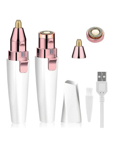 Removedor de Vello Facial 2 en 1 Rosarden - Afeitadora Recargable