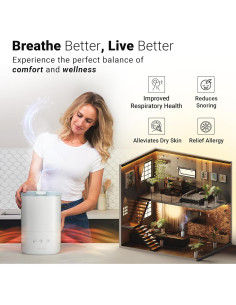 Humidificador Ultrasónico MIKO Breeze 3L para Habitaciones Grandes 2